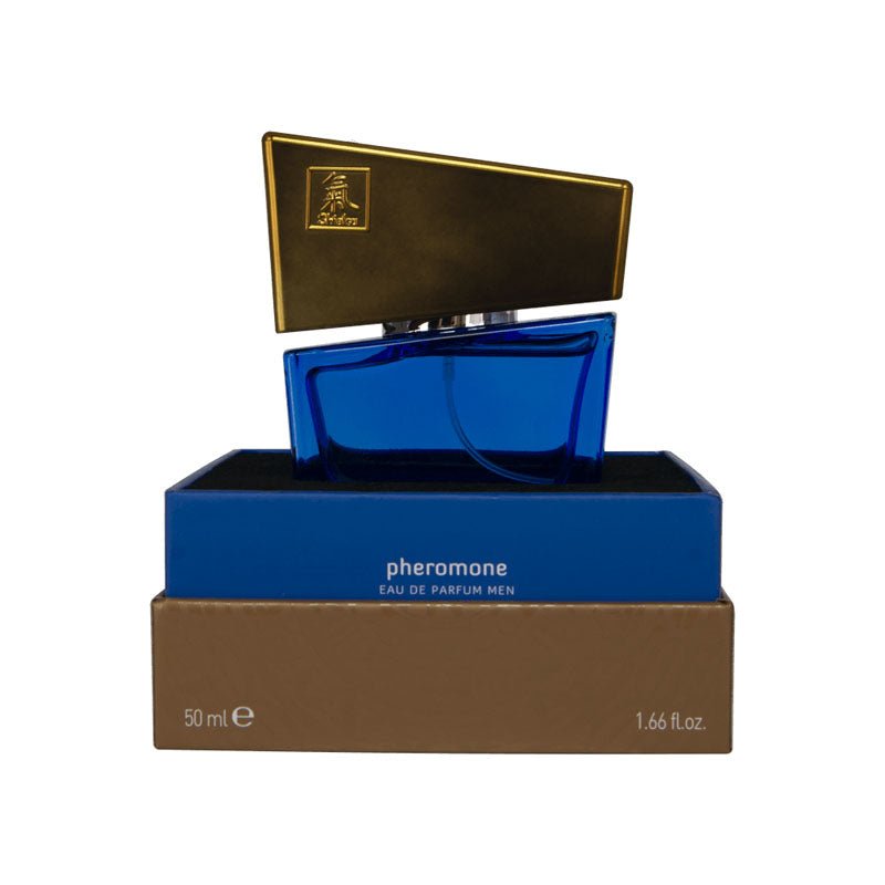 Shiatsu Pheromone Eau De Parfum Men - Dark Blue - Pheromone Fragrance for Men - 50 ml - Silk and Sin