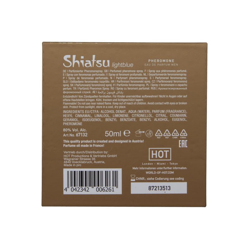 Shiatsu Pheromone Eau De Parfum Men - Light Blue - Pheromone Fragrance for Men - 50 ml - Silk and Sin