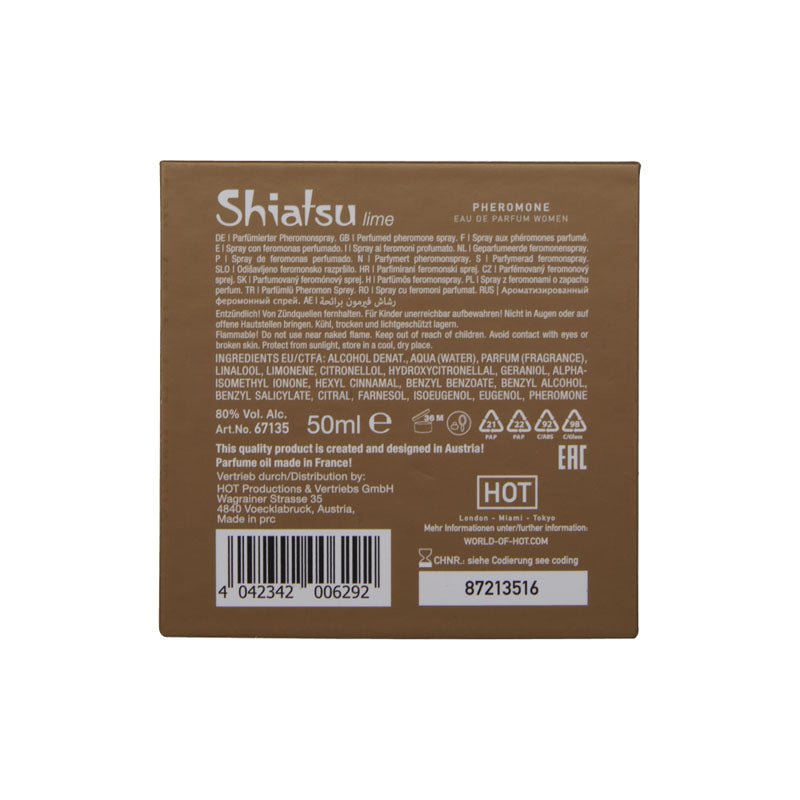 Shiatsu Pheromone Eau De Parfum Women - Lime - Pheromone Fragrance for Women - 50 ml - Silk and Sin