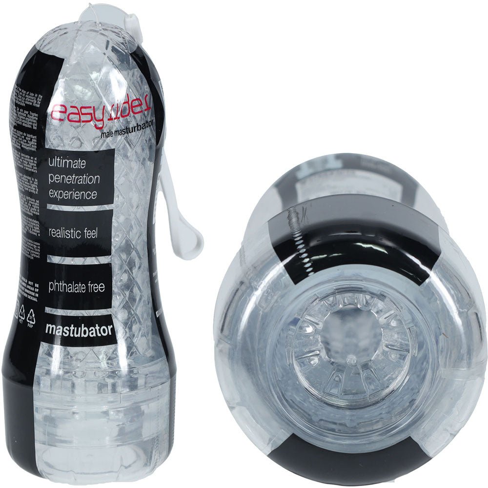 SHOTS Easy Rider - Clear - Clear Vagina Stroker - silkandsin