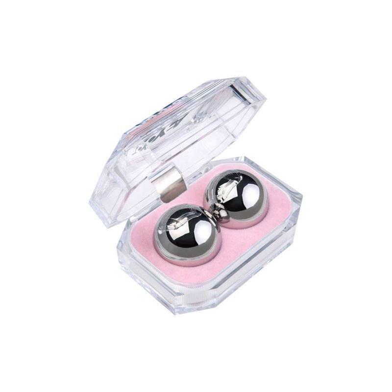 Silver Metal 2 Pc Vaginal Balls 3cm - Silk and Sin