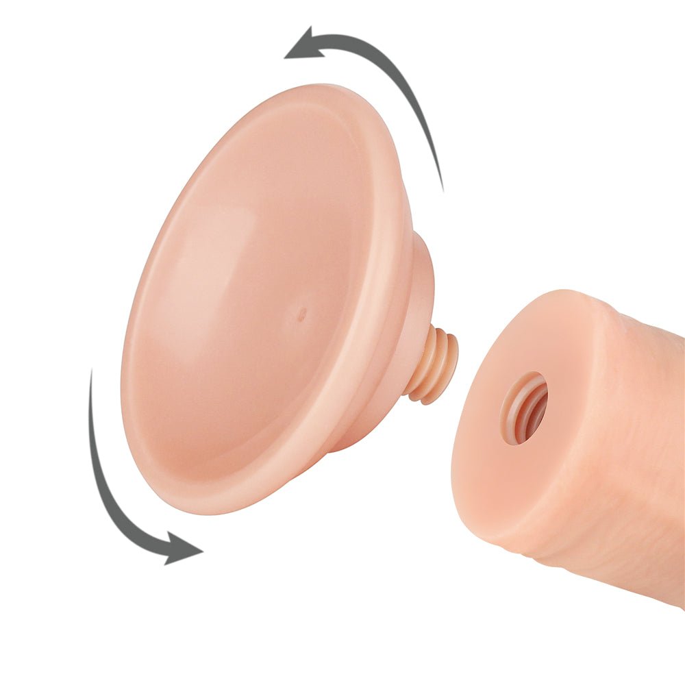 Sliding Skin Dual Layer Dong - Flesh 20 cm (8'') Dong with Flexible Skin - Silk and Sin