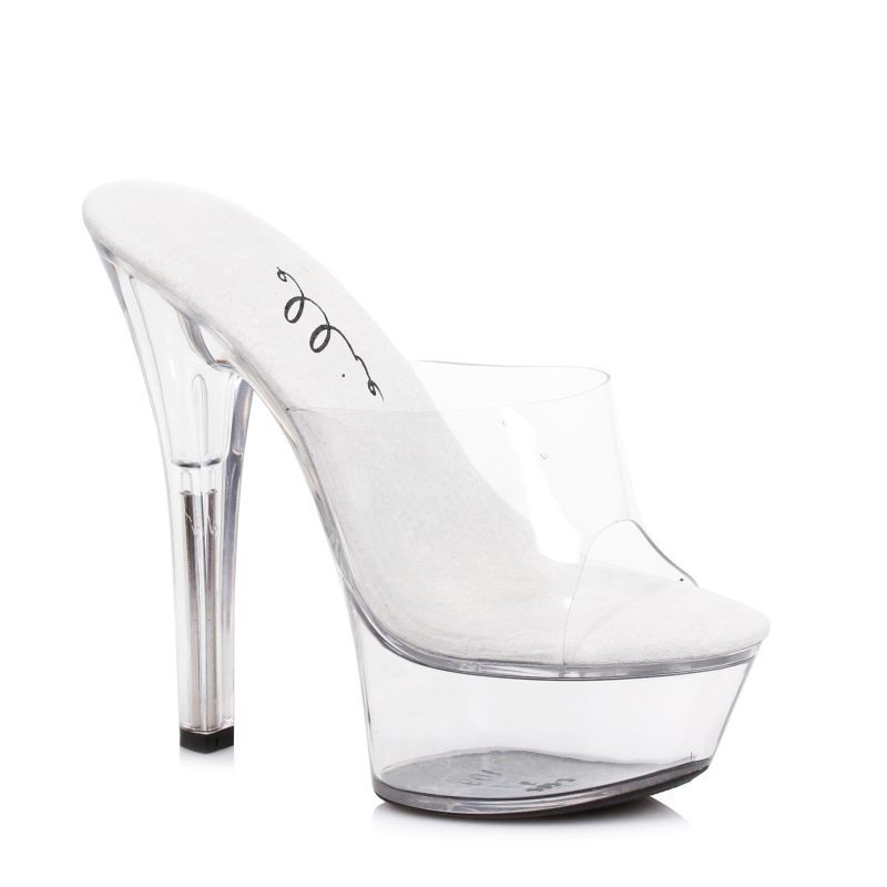 Slip On Sandal Clear 6in - Silk and Sin