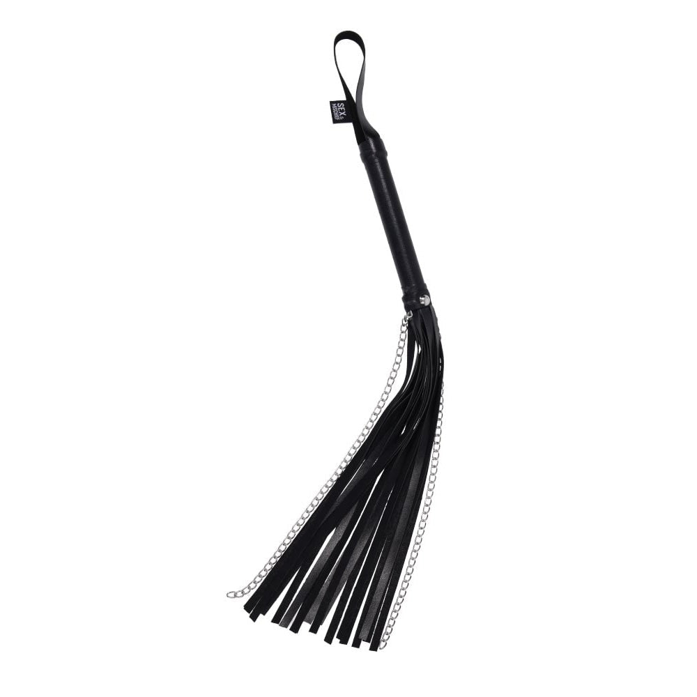 S&M Shadow Chain Flogger - Black Flogger Whip - Silk and Sin