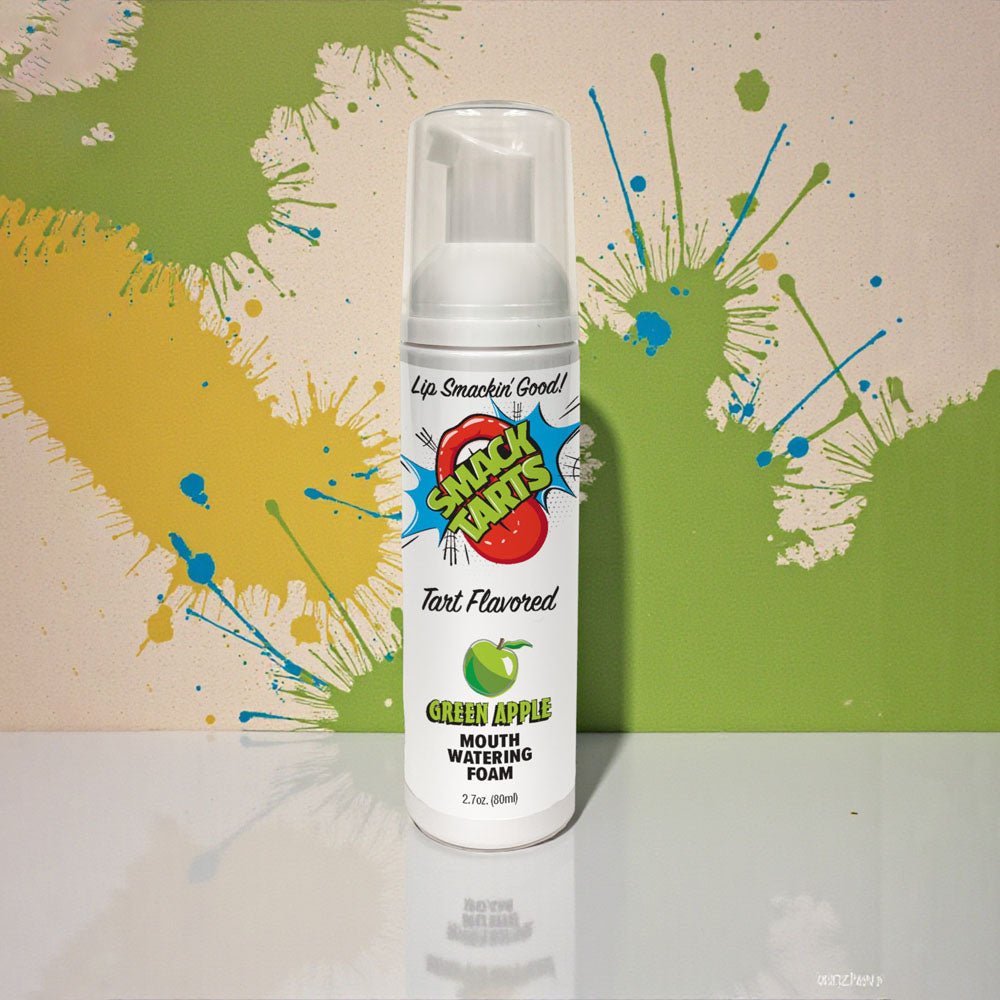 Smack Tarts Mouthwatering Foam - Green Apple - Sour Green Apple Flavoured - 80 ml Bottle - silkandsin