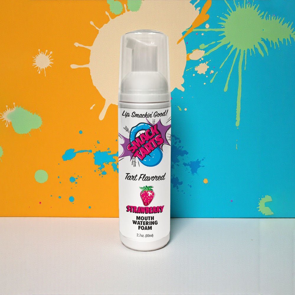 Smack Tarts Mouthwatering Foam - Strawberry - Sour Strawberry Flavoured - 80 ml Bottle - silkandsin