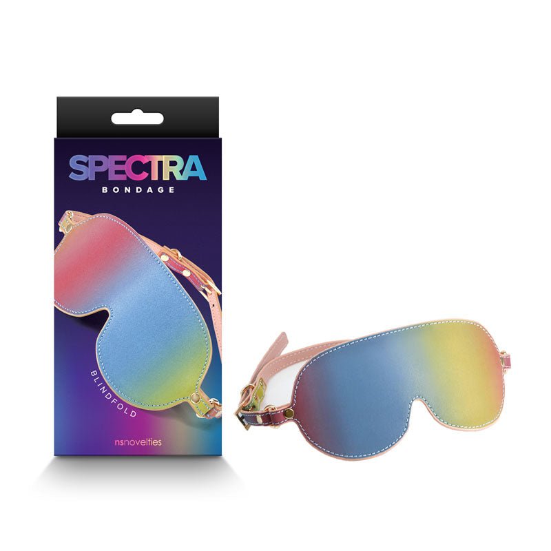Spectra Bondage Blindfold - Rainbow - Rainbow Eye Restraint - Silk and Sin