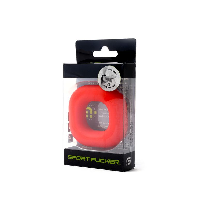 Sport Fucker Big Boner Ring - Red Cock Ring - silkandsin