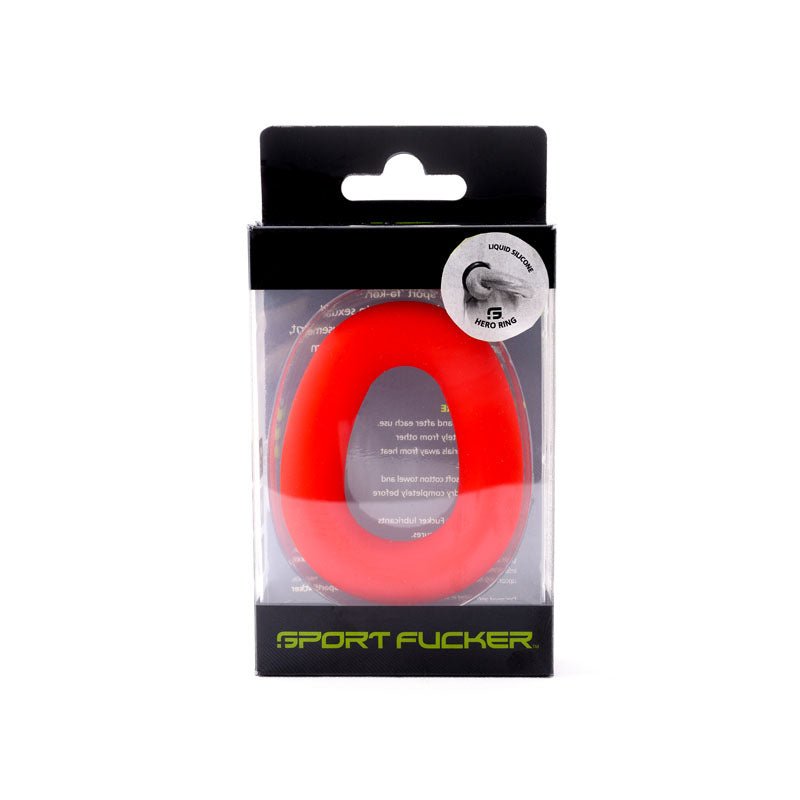 Sport Fucker Hero Ring - Red - Red Cock Ring - silkandsin