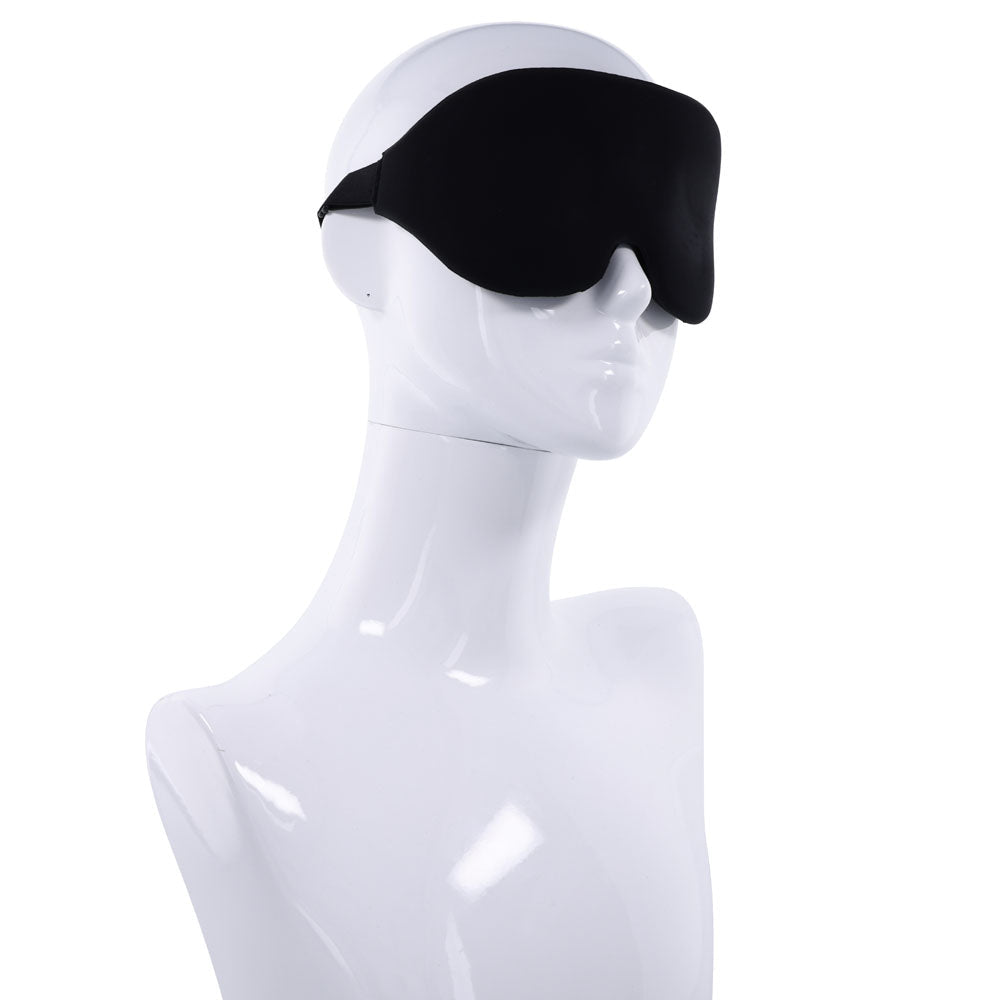 SPORTSHEETS Blackout Blindfold - Black Eye Mask - silkandsin