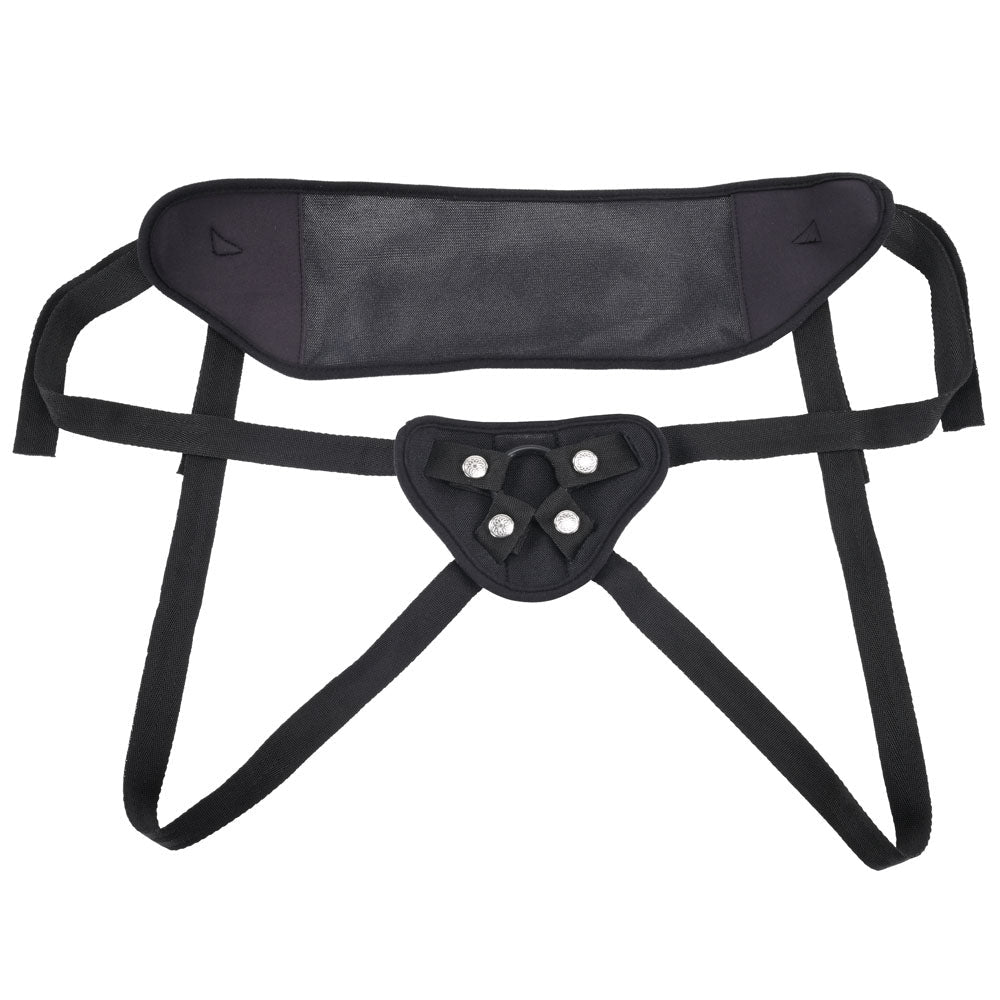 SPORTSHEETS Breathable Strap On - Black Adjustable Strap - On Harness (No Probe Included) - silkandsin