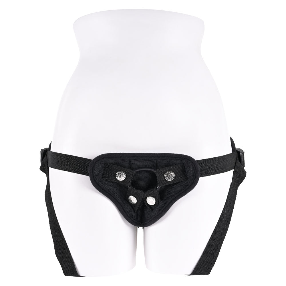 SPORTSHEETS Breathable Strap On - Black Adjustable Strap - On Harness (No Probe Included) - silkandsin