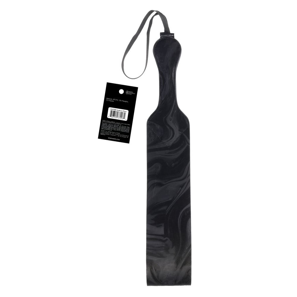 SPORTSHEETS Velvet Noir Loop Paddle - Black 42 cm Paddle - silkandsin