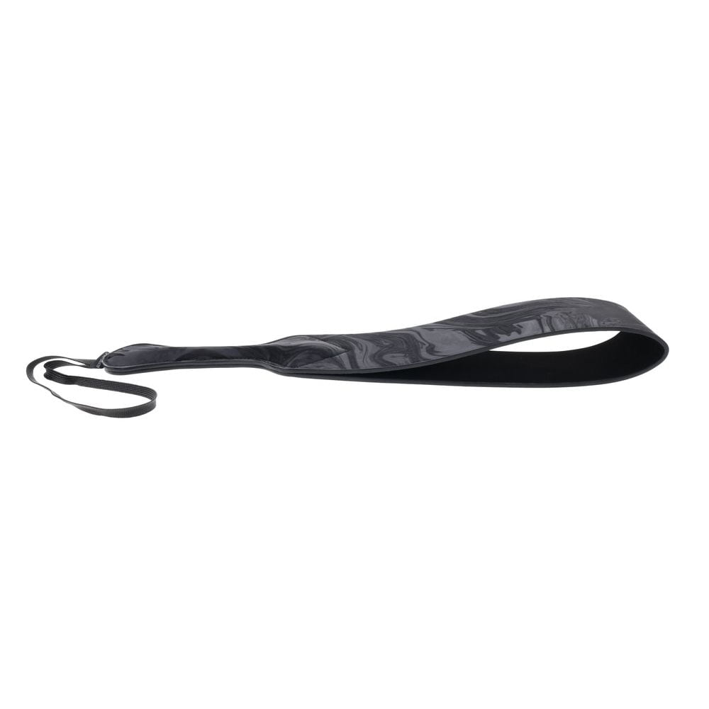 SPORTSHEETS Velvet Noir Loop Paddle - Black 42 cm Paddle - silkandsin