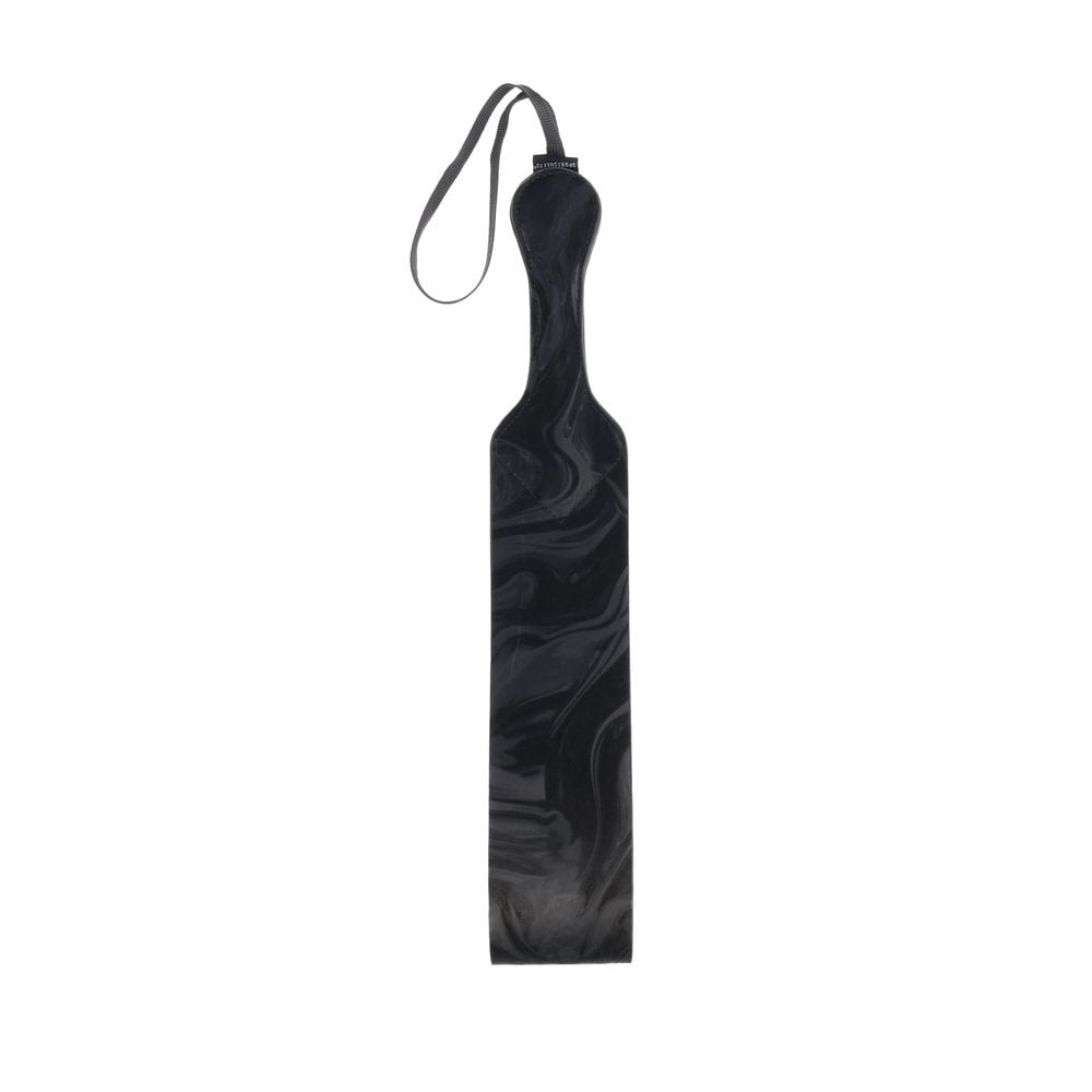 SPORTSHEETS Velvet Noir Loop Paddle - Black 42 cm Paddle - silkandsin