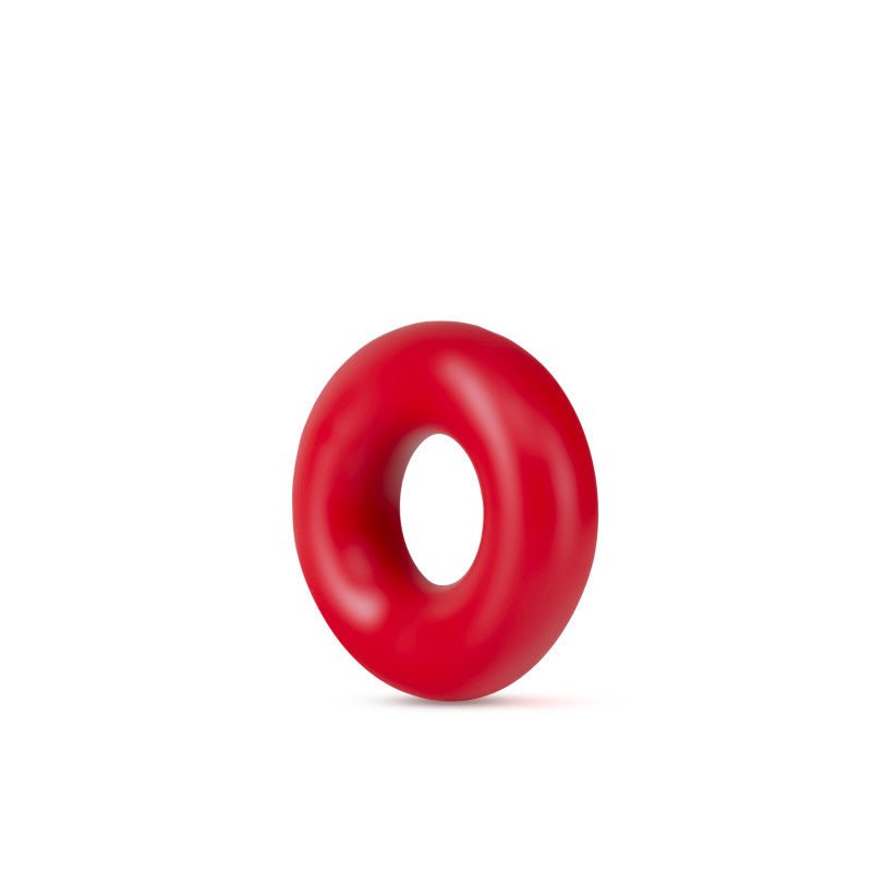 Stay Hard - Donut Rings Oversized - Red Large Cock Rings - Set of 2 - Silk and Sin