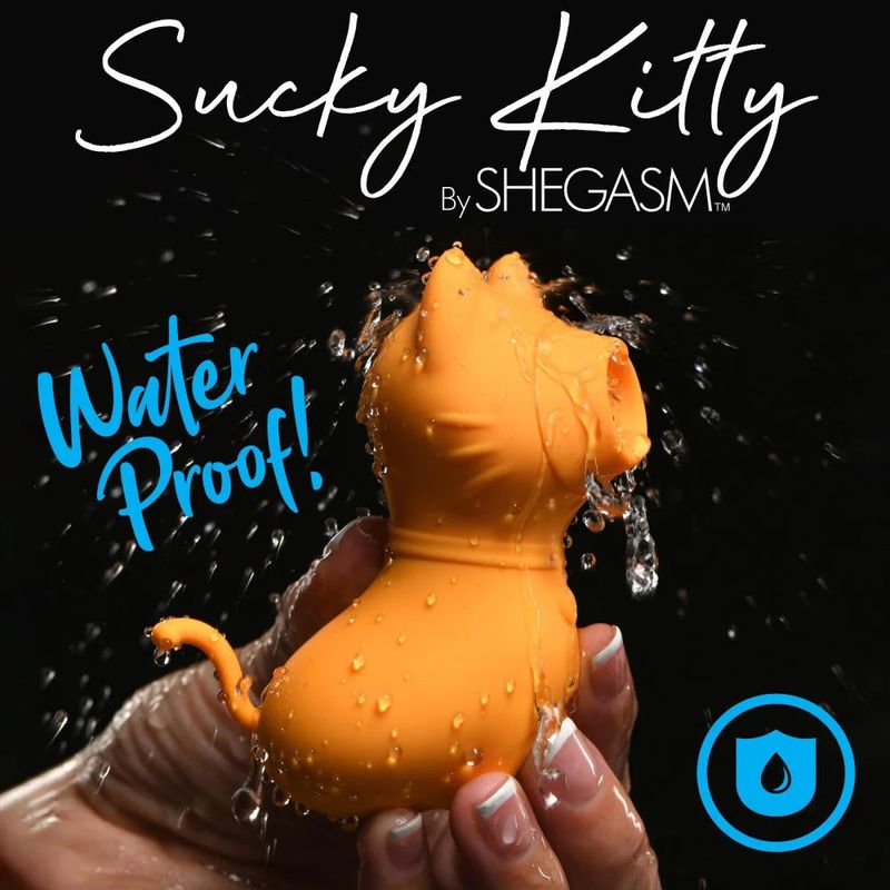Sucky Kitty 7X Clitoral Stimulator Orange - Silk and Sin
