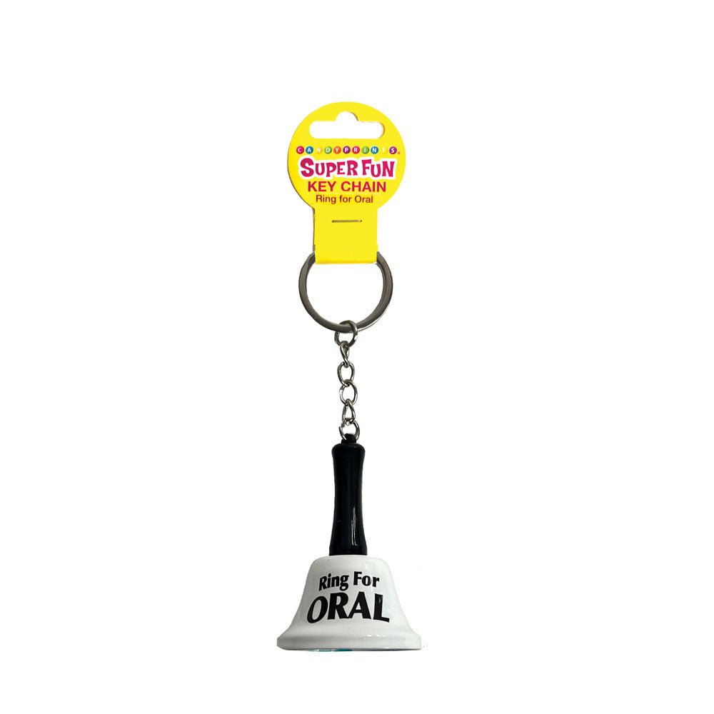 Super Fun Key Chain - Ring For Oral - Novelty Bell Keychain - Silk and Sin