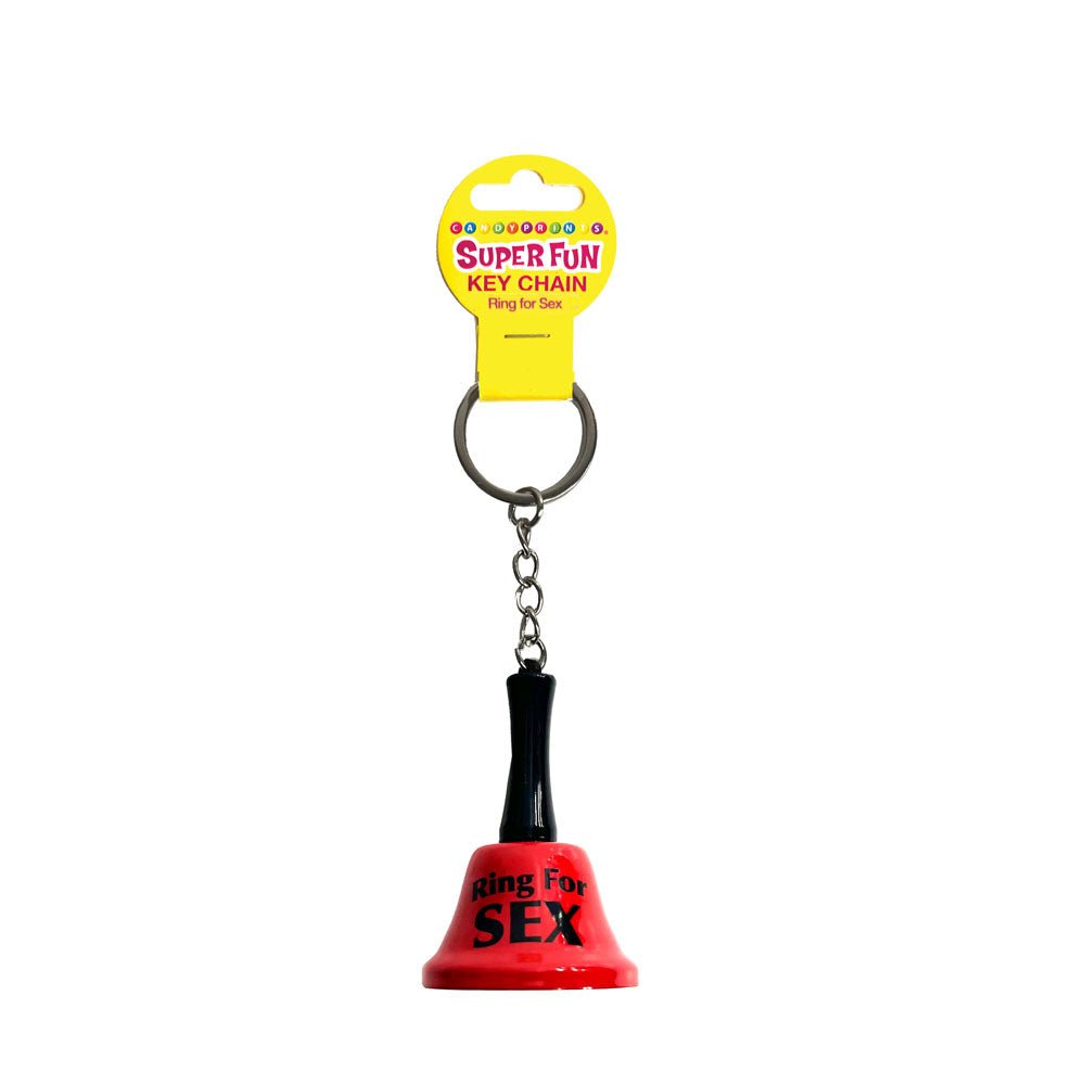 Super Fun Key Chain - Ring For Sex - Novelty Bell Keychain - Silk and Sin