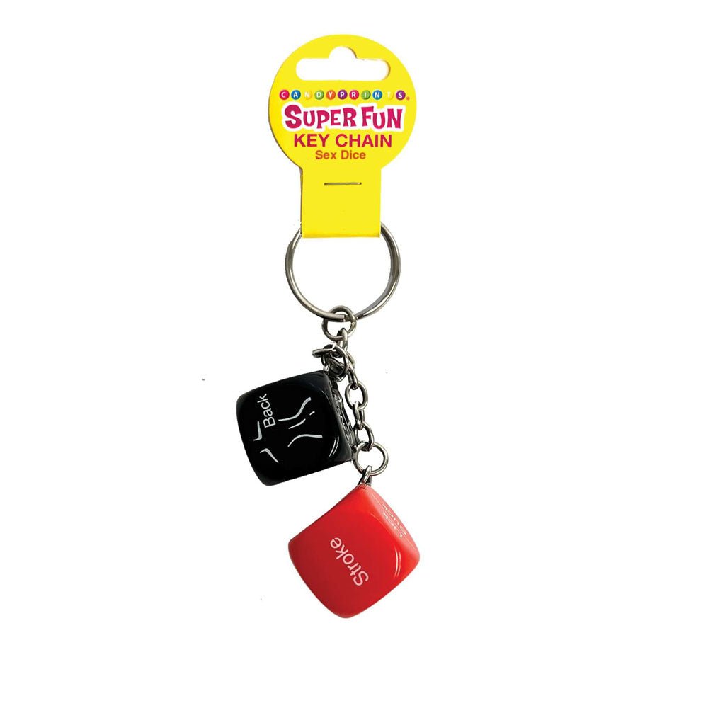 Super Fun Key Chain - Sex Dice - Erotic Dice Novelty Keychain - Silk and Sin