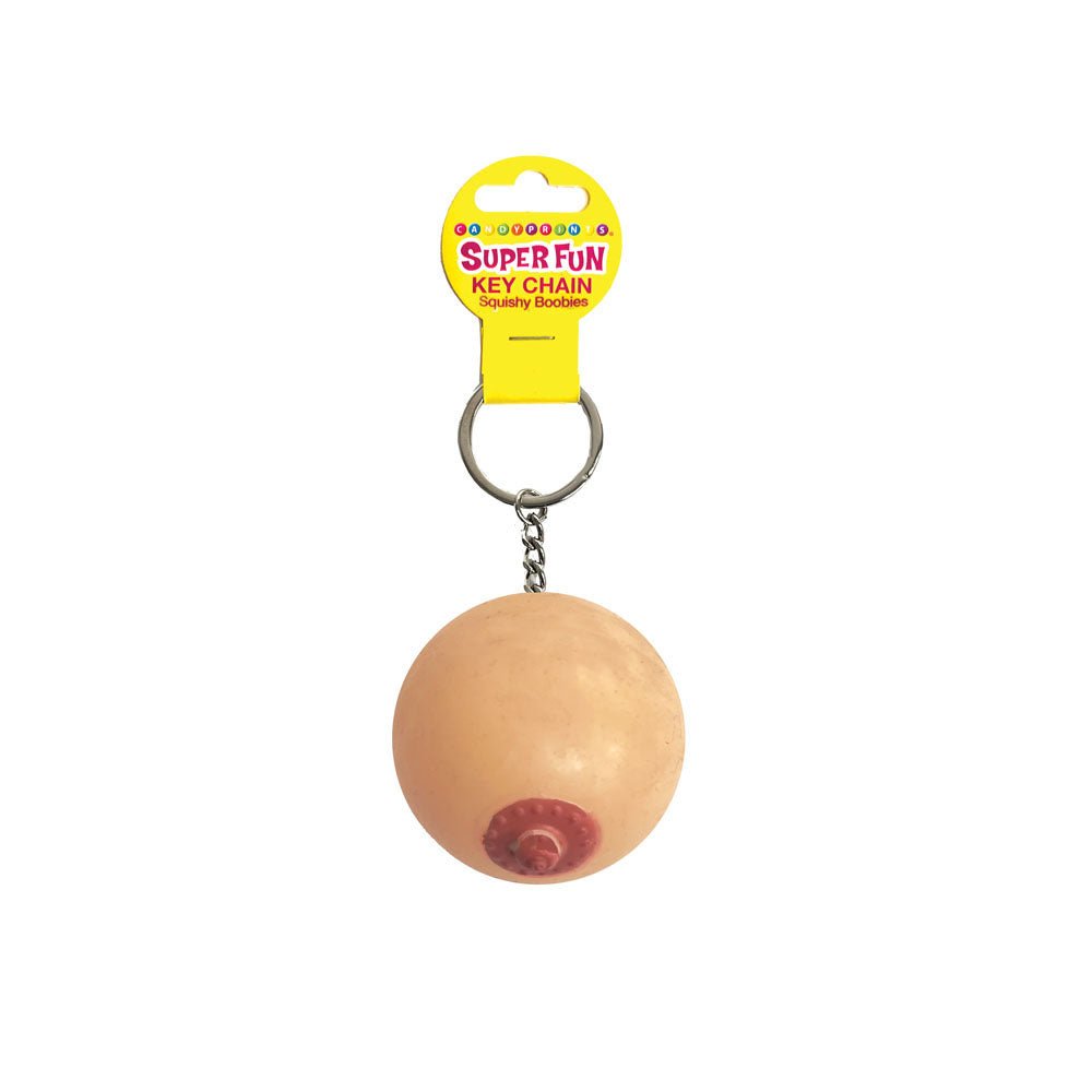 Super Fun Key Chain - Squishy Boob - Novelty Keychain - Silk and Sin