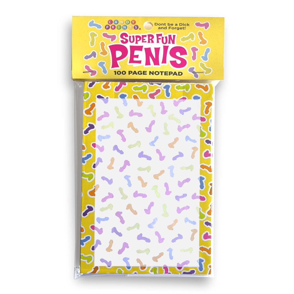 Super Fun Penis Notepad - Novelty Notepad - 100 Pages - Silk and Sin