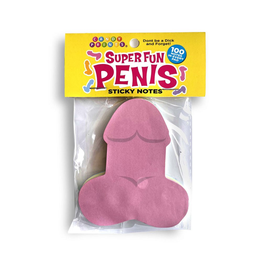 Super Fun Penis Sticky Notes - Multi Coloured Novelty Sticky Notes - 100 Pack - Silk and Sin