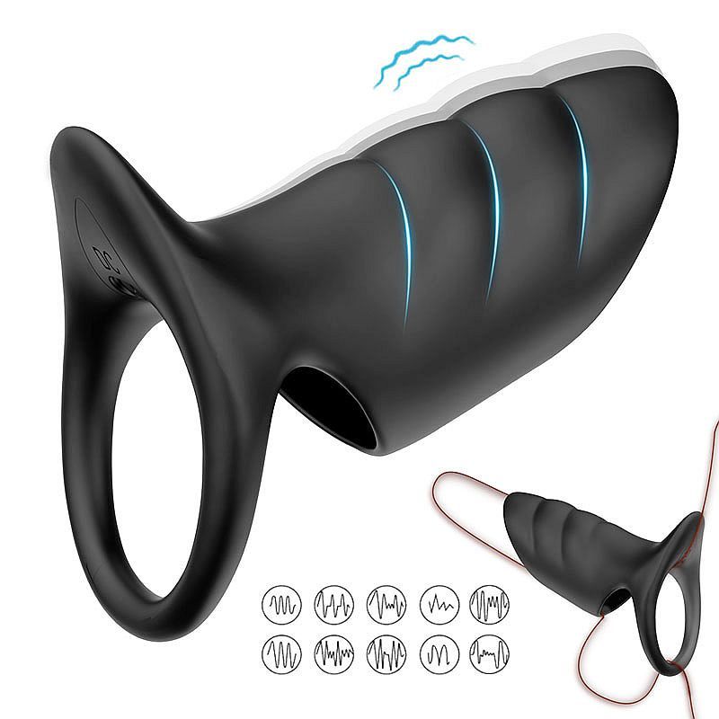 Surge Vibrating Penis Sleeve Cock Ring - Silk and Sin