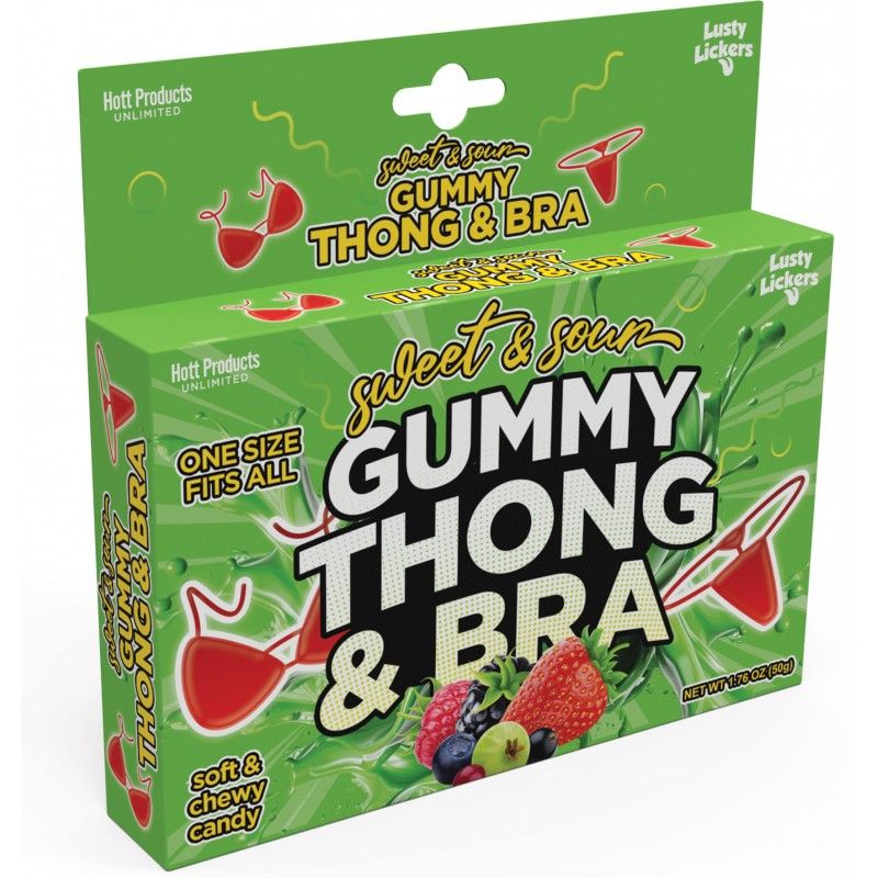 Sweet and Sour Gummy Thong and Bra - Silk and Sin