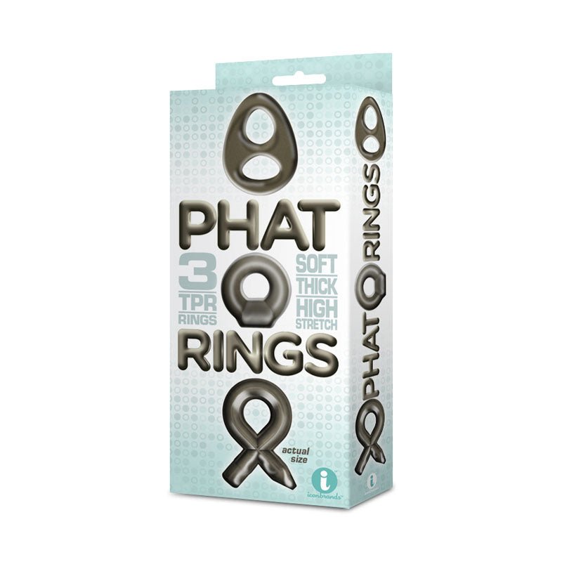 The 9's Phat Rings - Smoke Cock Rings - Set of 3 - Silk and Sin