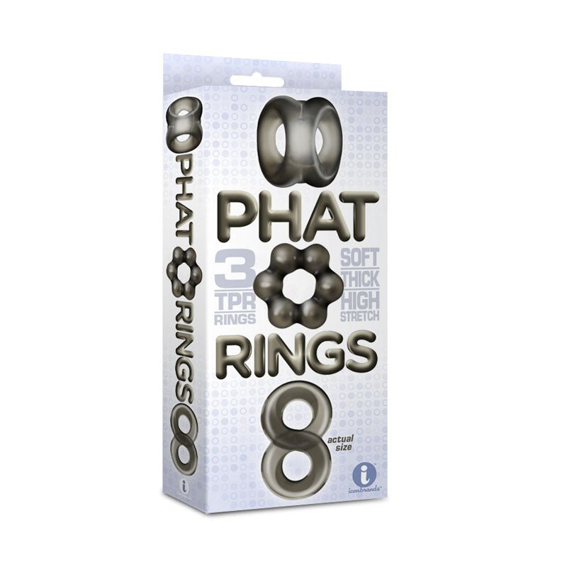The 9's Phat Rings - Smoke Cock Rings - Set of 3 - Silk and Sin