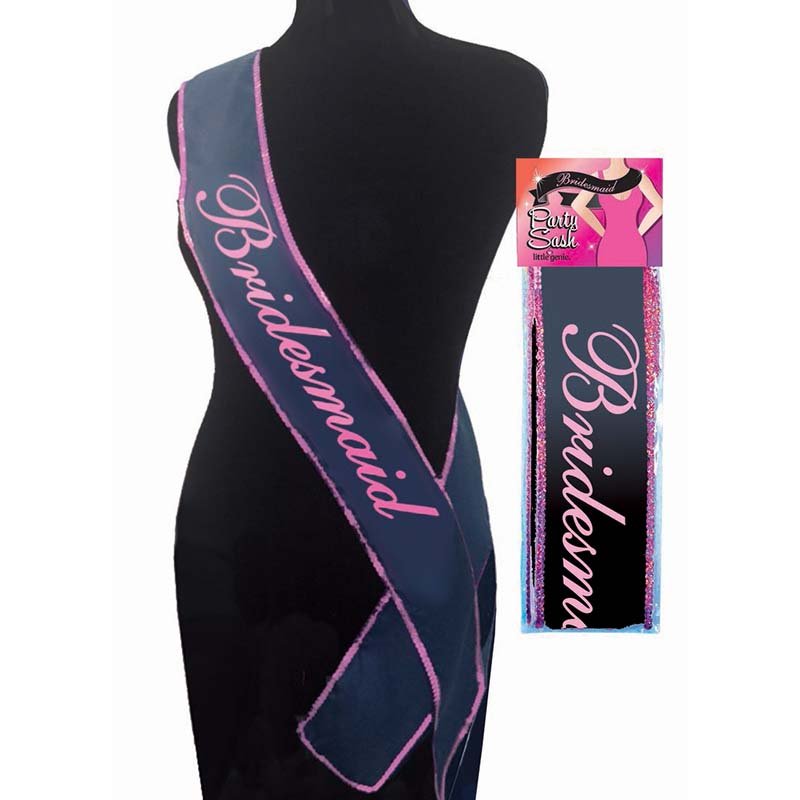 The Bride's Maid Sash - White Hens Party Sash - Silk and Sin