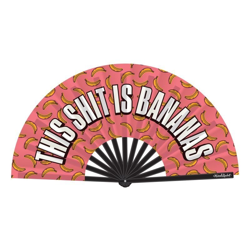 This Shit Is Bananas Folding Fan - Silk and Sin