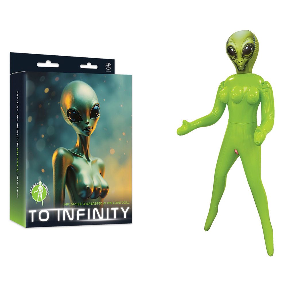To Infinity - Green Inflatable Alien Love Doll - Silk and Sin