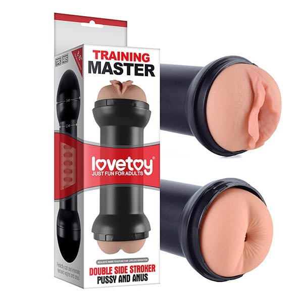 Training Master Double Side Stroker - Pussy & Ass Double Sided Stroker - Silk and Sin