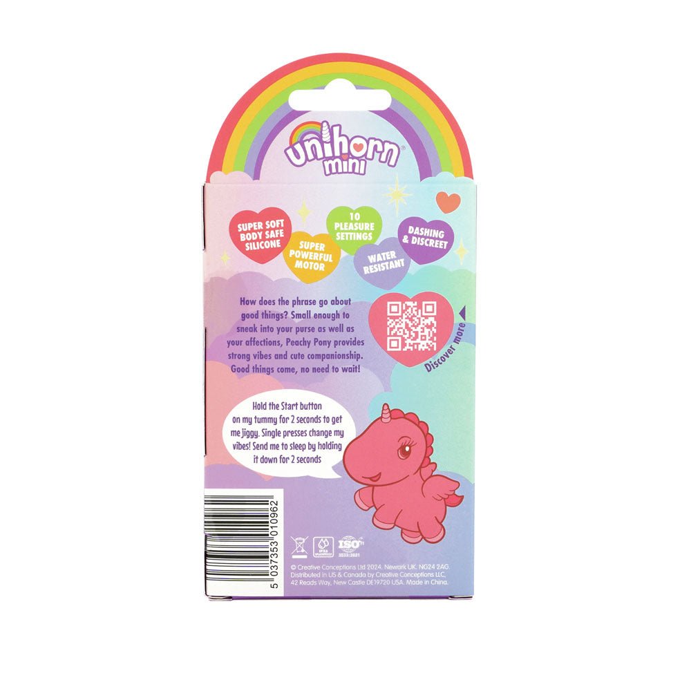 Unihorn Mini - Peachy Pony - Peach USB Rechargeable Stimulator - silkandsin