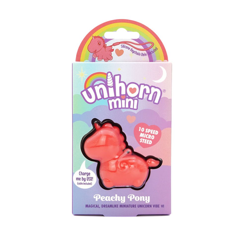 Unihorn Mini - Peachy Pony - Peach USB Rechargeable Stimulator - silkandsin