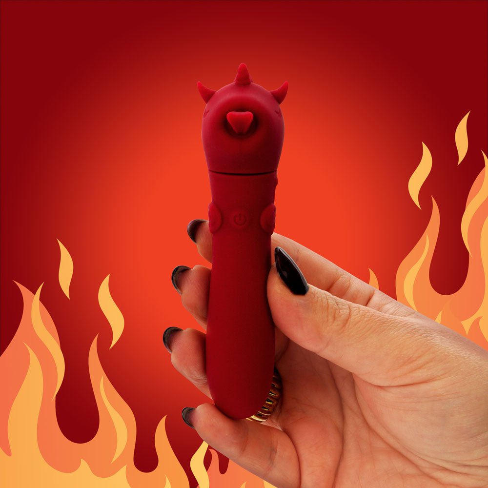 Unihorn - USB Bullet - Blaze Diablo - Red USB Rechargeable Vibrating Bullet - silkandsin