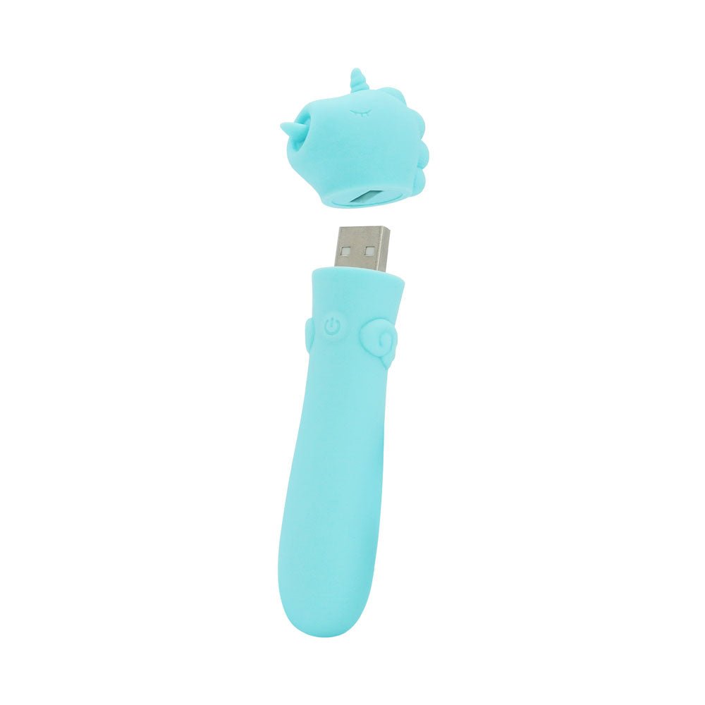 Unihorn - USB Bullet - Mount'n Peak - Teal USB Rechargeable Vibrating Bullet - silkandsin