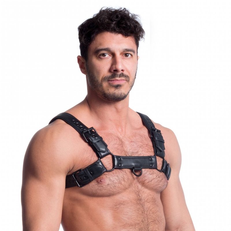 Vegan Bulldog Harness Black - Silk and Sin