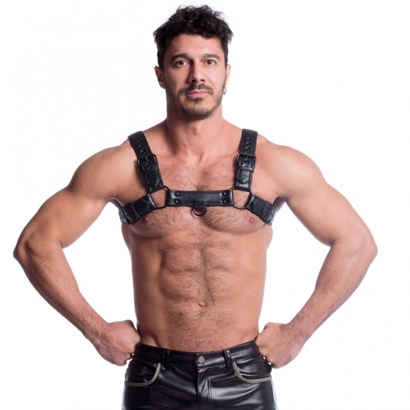 Vegan Bulldog Harness Black - Silk and Sin