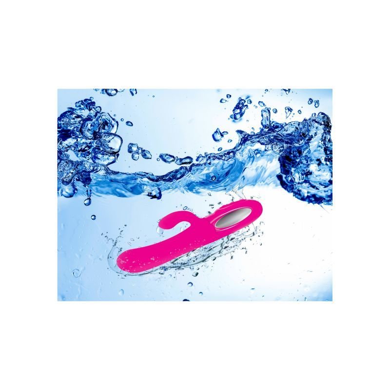 Viben Hypnotic Thrusting Rabbit Vibe w Swinging Clit Stim Hot Pink - Silk and Sin