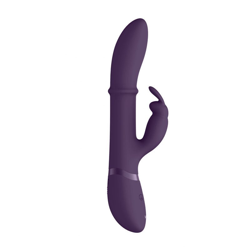 Vive Halo - Purple 24.5 cm USB Rechargeable Rabbit Vibrator - silkandsin