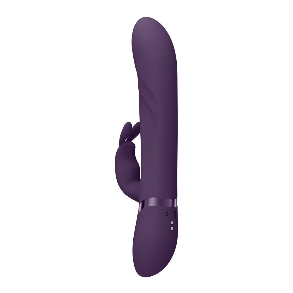 VIVE Nari - Purple - Purple 24.1 cm USB Rechargeable Rabbit Vibrator - silkandsin