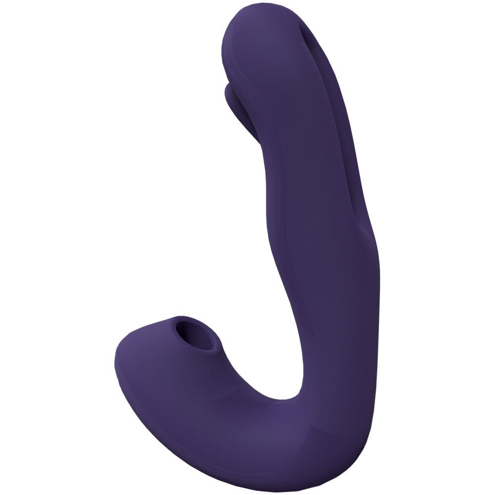 VIVE Yuna - Purple - Purple USB Rechargeable Flapping Vibrator with Air Pulsation - silkandsin