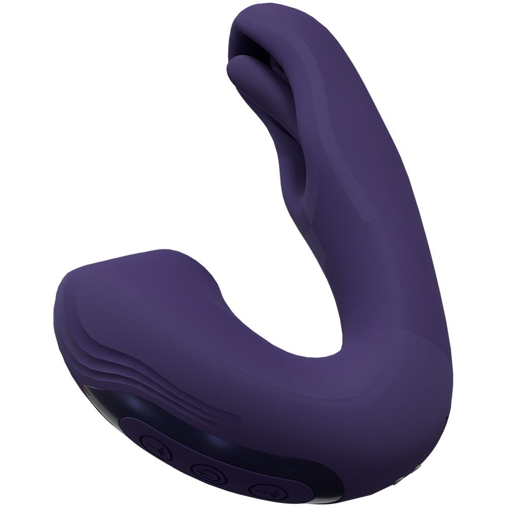 VIVE Yuna - Purple - Purple USB Rechargeable Flapping Vibrator with Air Pulsation - silkandsin