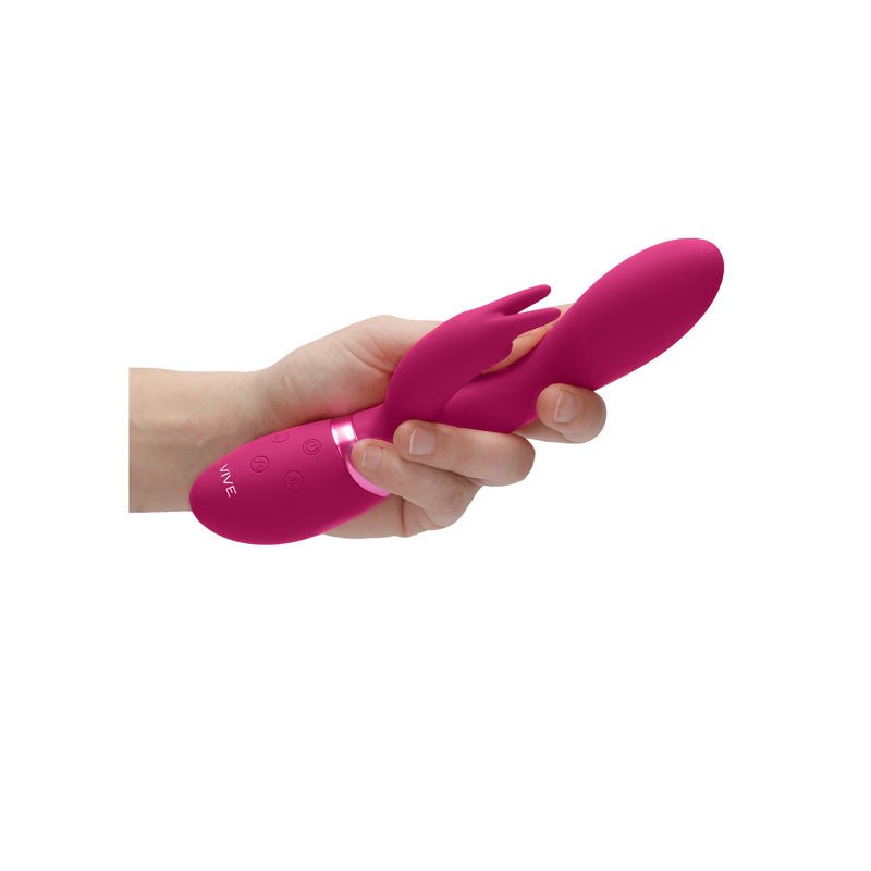 Vive Zosia - Pink 21.3 cm USB Rechargeable Rabbit Vibrator - silkandsin