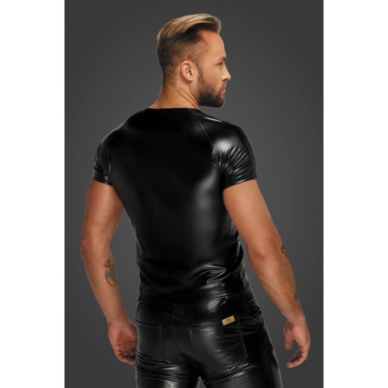 Wetlook T-Shirt with Snake Wetlook Sleeves - Silk and Sin