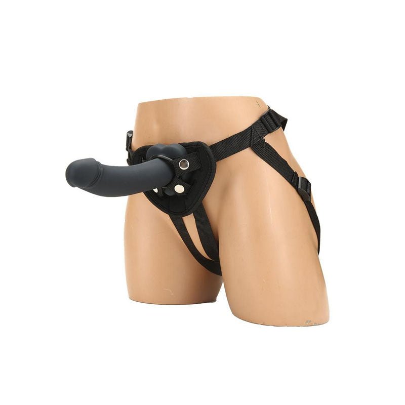 WhipSmart Heartbreaker 7'' Heart Base Dildo - Black 17.8 cm Dong with Heart Shaped Base - silkandsin