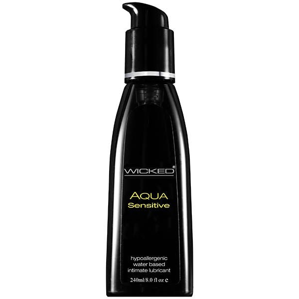 Wicked Aqua Sensitive - Water Based Lubricant - 240 ml (8 oz) Bottle - Silk and Sin